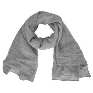 Sheer Gray Cotton Scarf 🧣